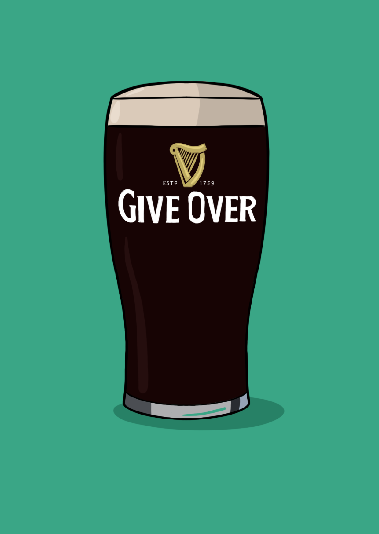GIVE OVER PINT CARD